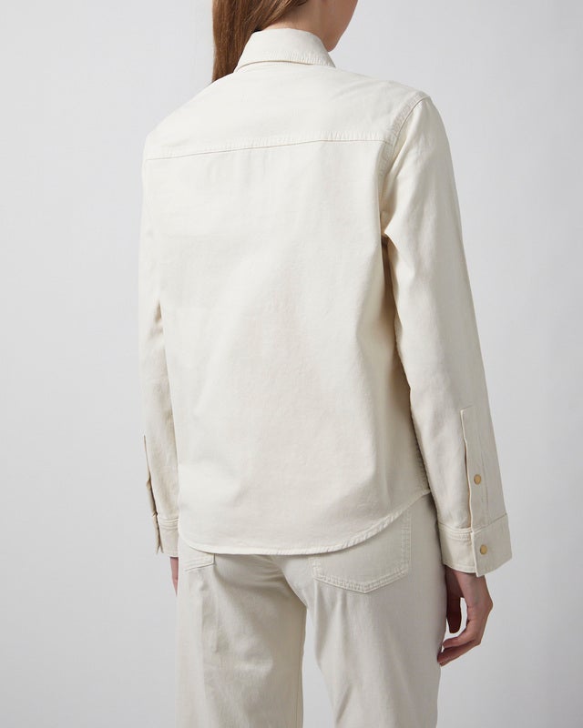 7 For All Mankind Shirt Classic Comfort Twill Ecru L