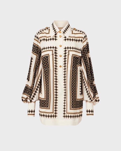 Blouse Pocket Print 1