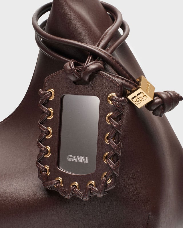 Ganni Bag Ganni Bou Hobo Medium Chocolate ONESIZE