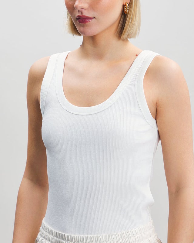 Rodebjer Top Jump Rib White XL