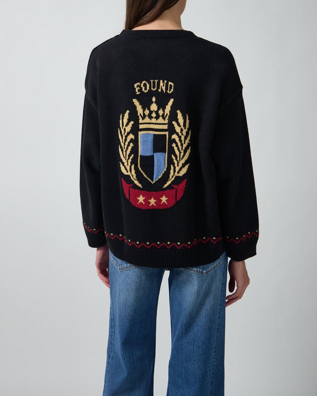Found Sweater Crest Black L