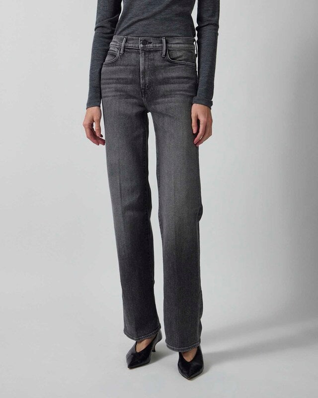 Mother Denim Jeans The Kick It Grey Wash 25