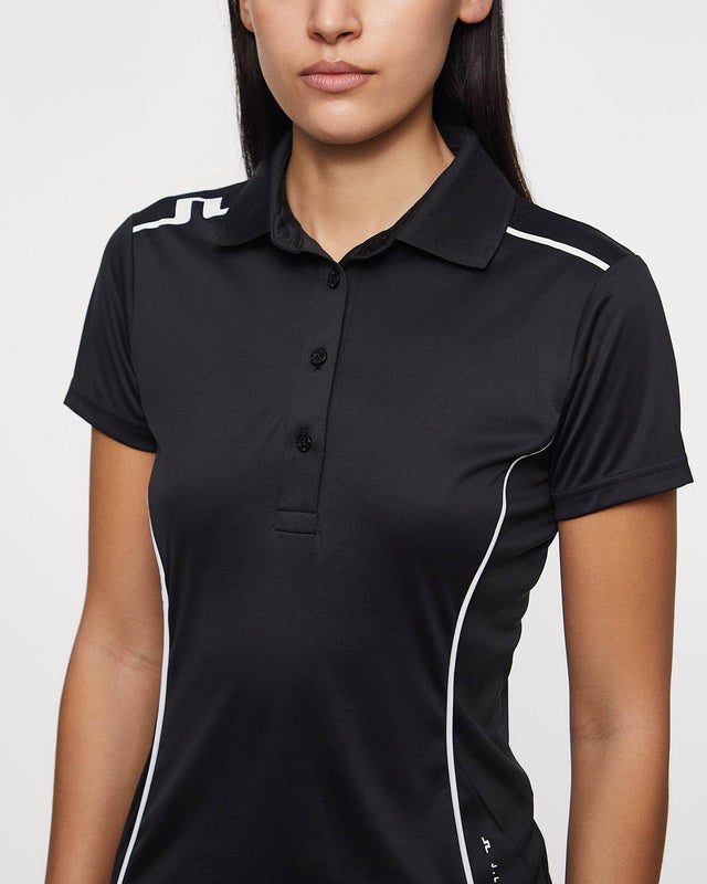 J Lindeberg Golf Top Leyla Polo Black XL