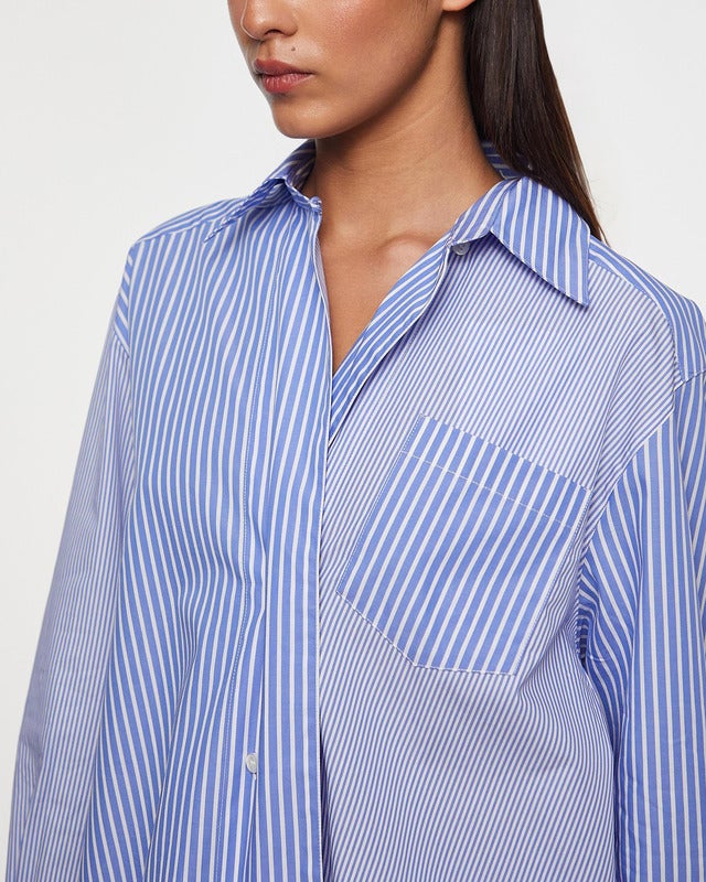 Dagmar Skjorta Asymmetric Blå 34