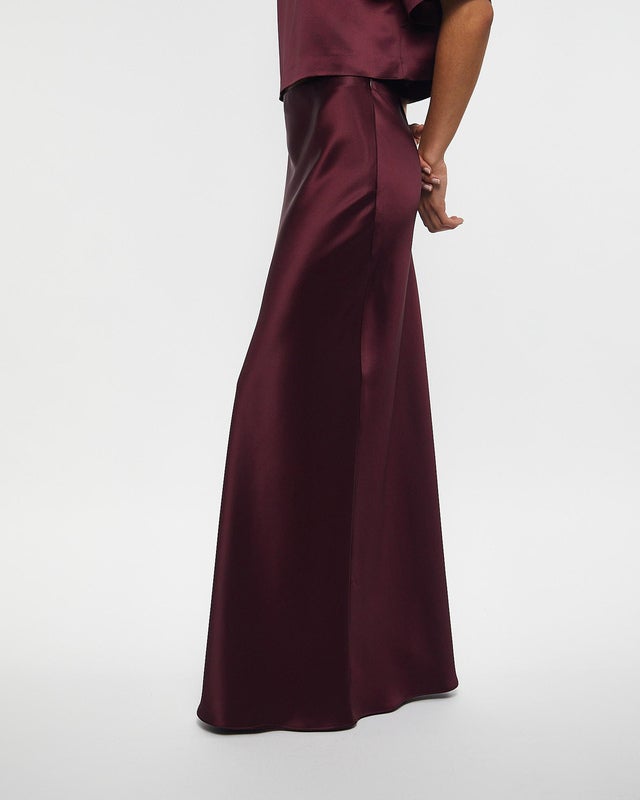 Wakakuu Icons Skirt Cielo Satin Burgundy S