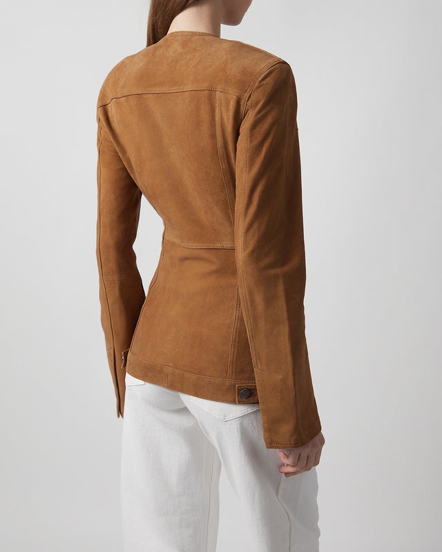 Haikure Jacket Temple Suede Chocolate M