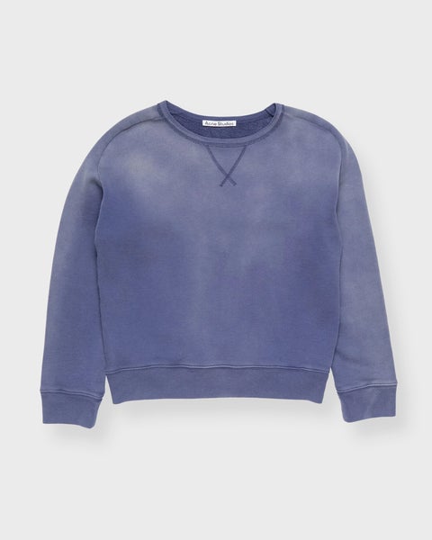 Sweatshirt Washed Logo Navy 1