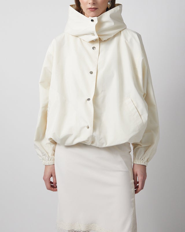 RÓHE Jacket Volume Silk-Blend Cream XS
