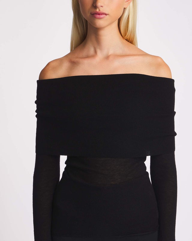 Filippa K Top Light Off Shoulder Black S