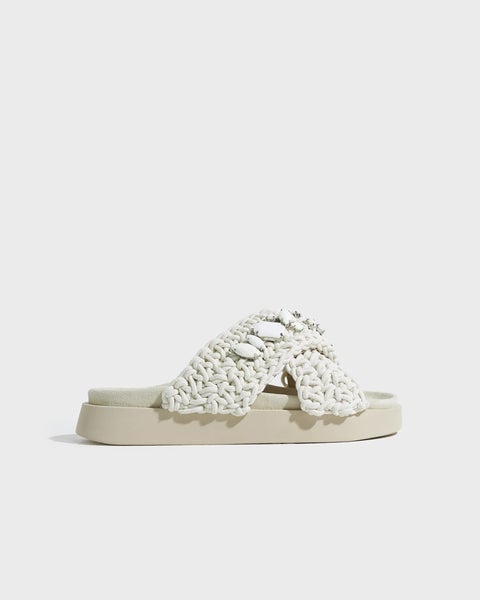 Sandals Woven Stones Ivory 1