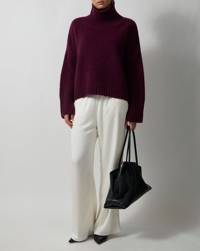 Soft Goat Turtleneck Girlfriend Bordeaux XS