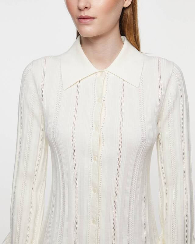 Filippa K Cardigan Braid Knit  Pearl XS