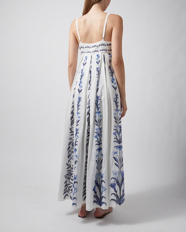 FARM Rio Dress Flowers Arch Maxi Offwhite S