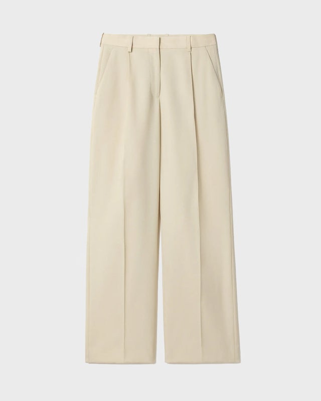 Dagmar Trousers Relaxed Wool Cream 36
