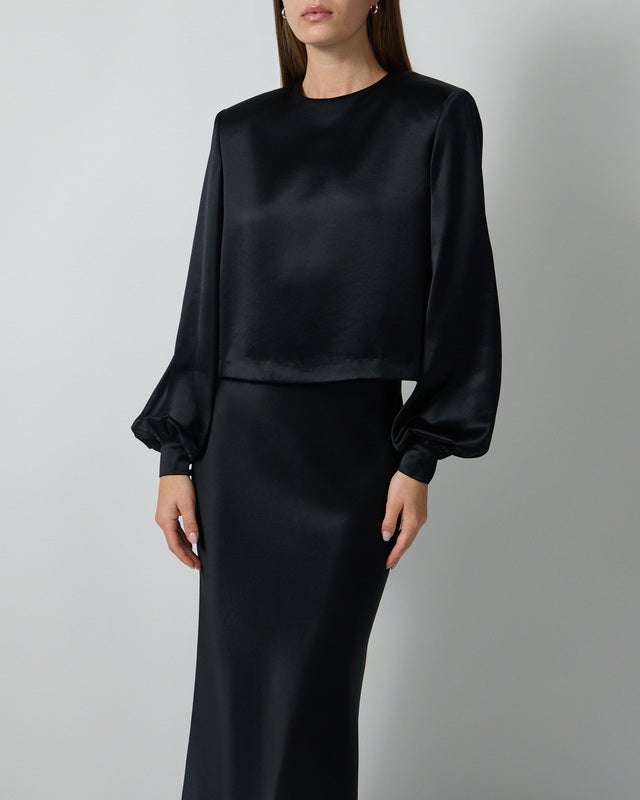 Wakakuu Icons Blouse Darcy Satin Black M