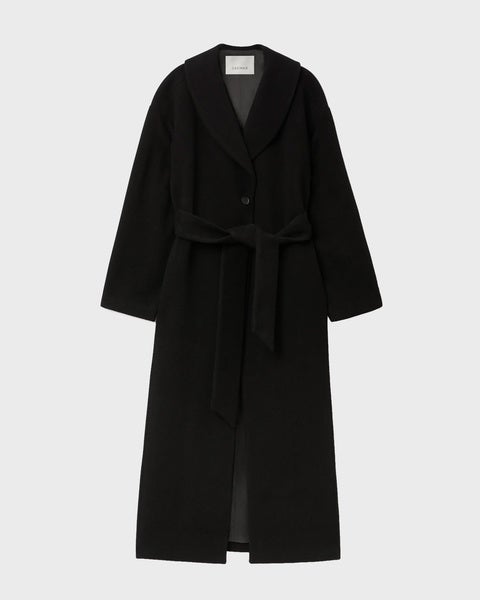Coat Wool Robe Black 1
