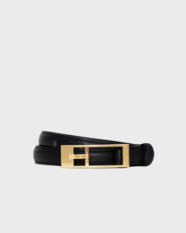 Anine Bing Belt Elly Smooth Leather Black M-L
