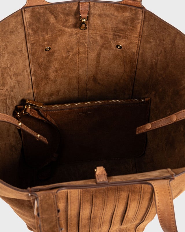 Golden Goose Deluxe Brand Bag Fringed Palmellato Leather Brown ONESIZE