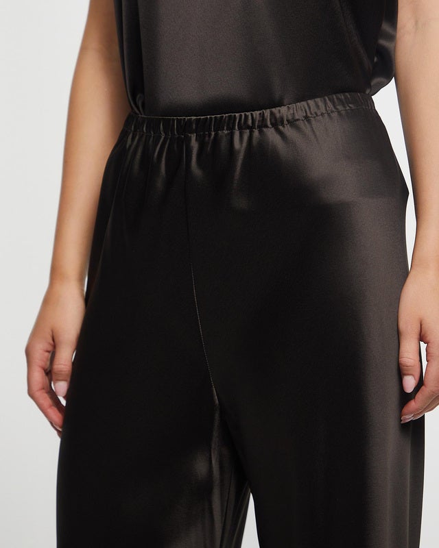 Almada Byxor Bias Satin Pants Chocolate XS