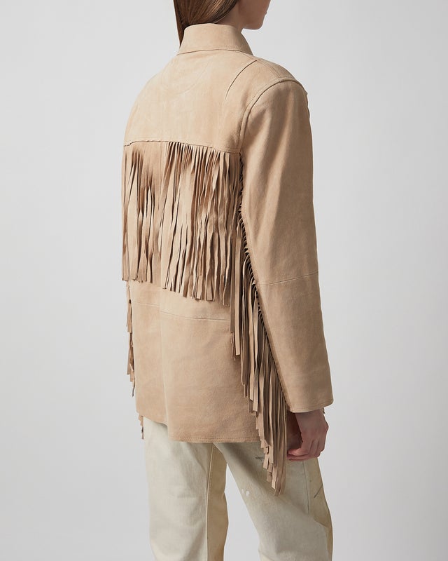 STAND STUDIO Jacket Estee Fringe  Sand 40