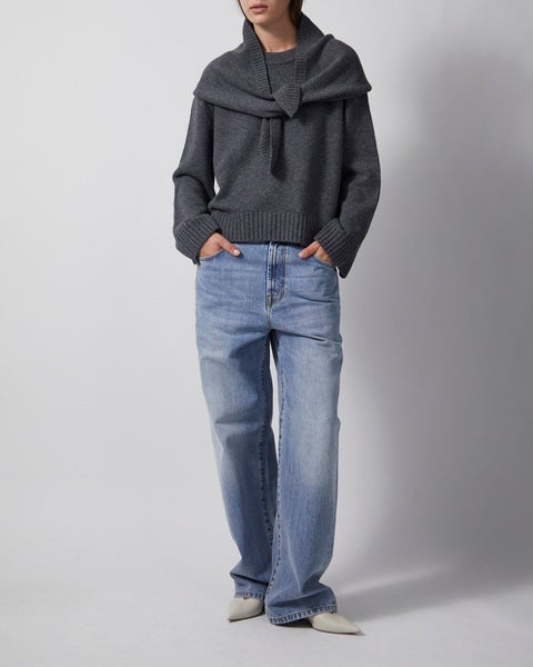 Sweater Cashmere Wool R-neck Grey 2