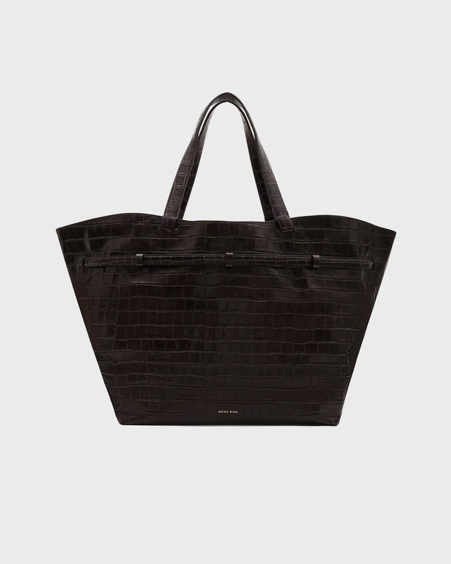 Anine Bing Tote Elly Embossed Dark Brown ONESIZE