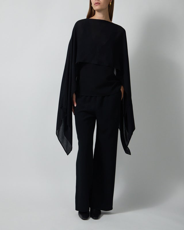 Wakakuu Icons Cape Ilse Sheer Black ONESIZE