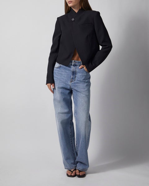 Blazer Turn Collar Black 2