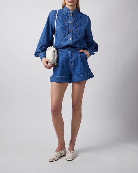 Shirt Denim Applique Light blue 2
