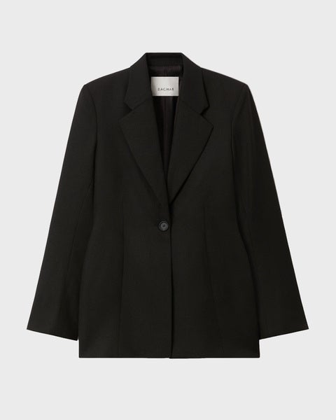 Blazer Fitted Wool Black 1