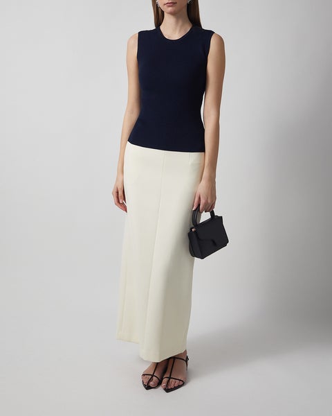 Top Griet Rib-Knit Navy 2