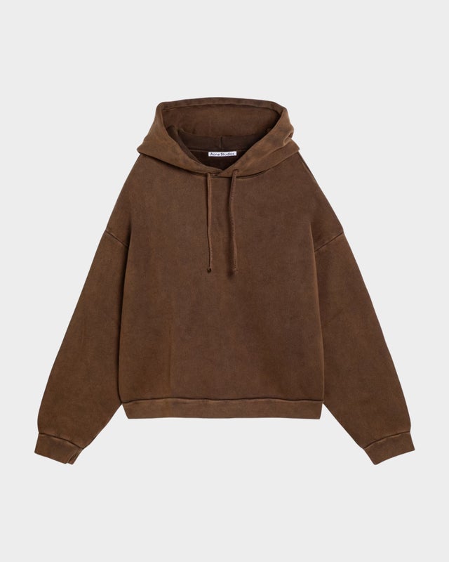 Acne Studios Hoodie Sweater Logo Patch Washed Chocolate S