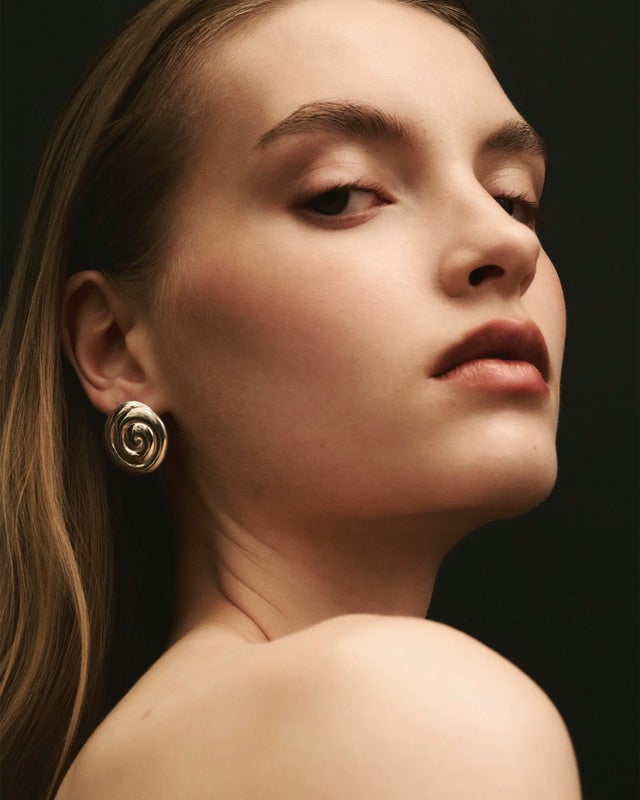 LOUIS ABEL Earrings Uzu Mid Silver ONESIZE
