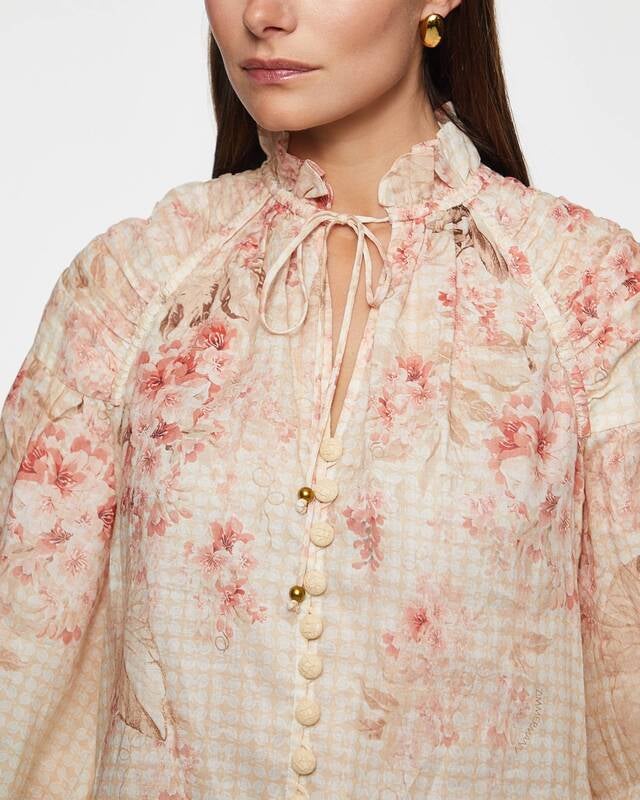 Zimmermann Blouse Illuminate Billow Multicolor 3 (L-XL)