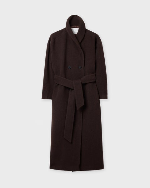 Coat relaxed wool  Chocolate 1