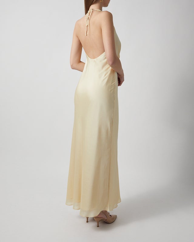 ROTATE Birger Christensen Dress Chiffon Halter 38