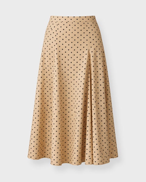 Skirt Polka Dot Midi Beige 1