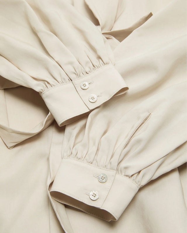 Acne Studios Blouse Cut-Out Bow Light beige 38