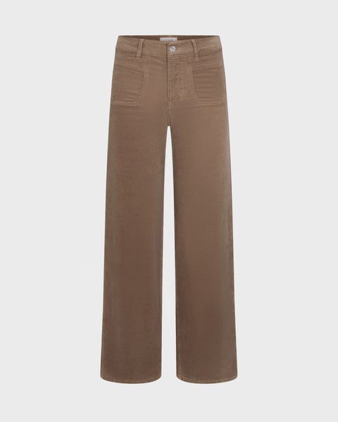 Pants Le Slim Palazzo Modernist Pocket Corduroy Taupe 1