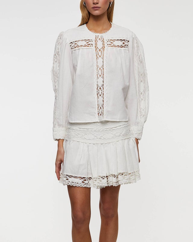 Isabel Marant Étoile Blouse Valmira Top White FR 44 (EUR 42)