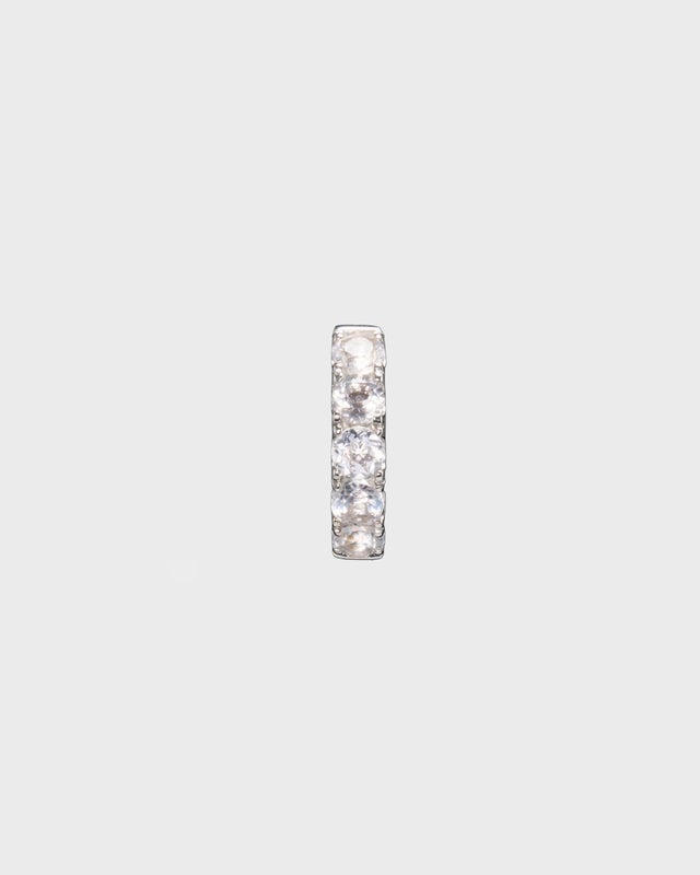 Maria Nilsdotter Earrings Eternity Hoop Silver/White ONESIZE