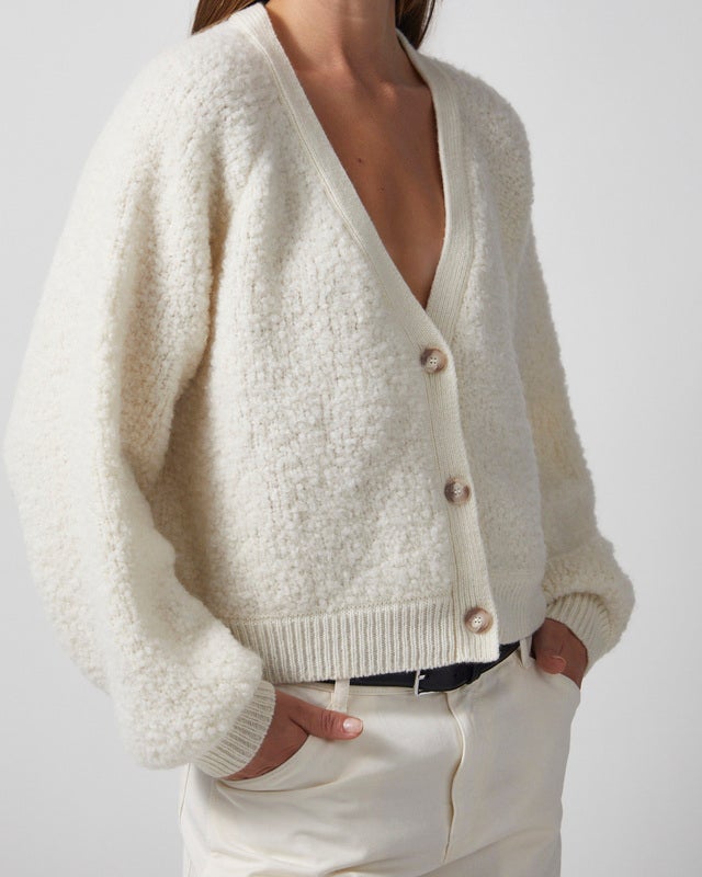 Wakakuu Icons Cardigan Boucle Cream XS-S