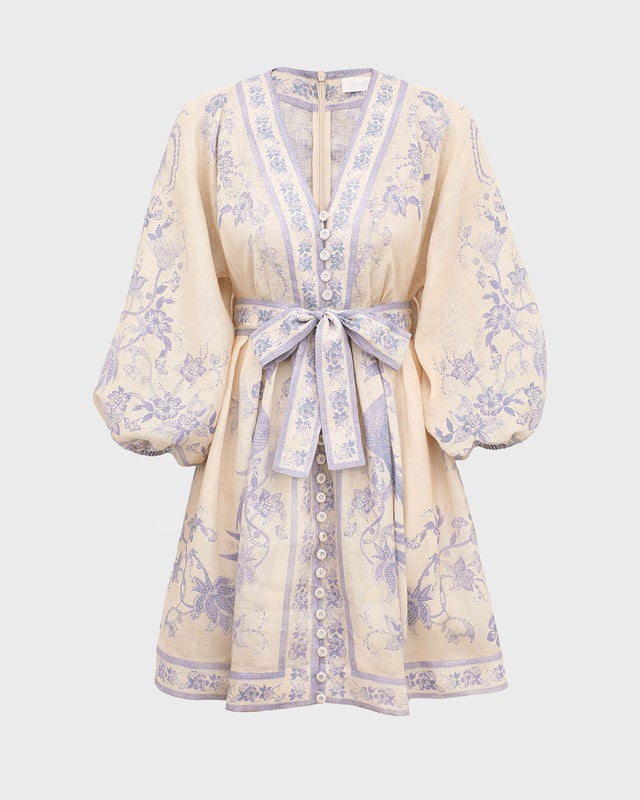 Zimmermann Dress Indra Plunge Mini creme 1 (S-M)