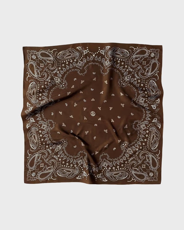 Le Scarf Scarf Paisley Mocha Mousse 65x65 ONESIZE