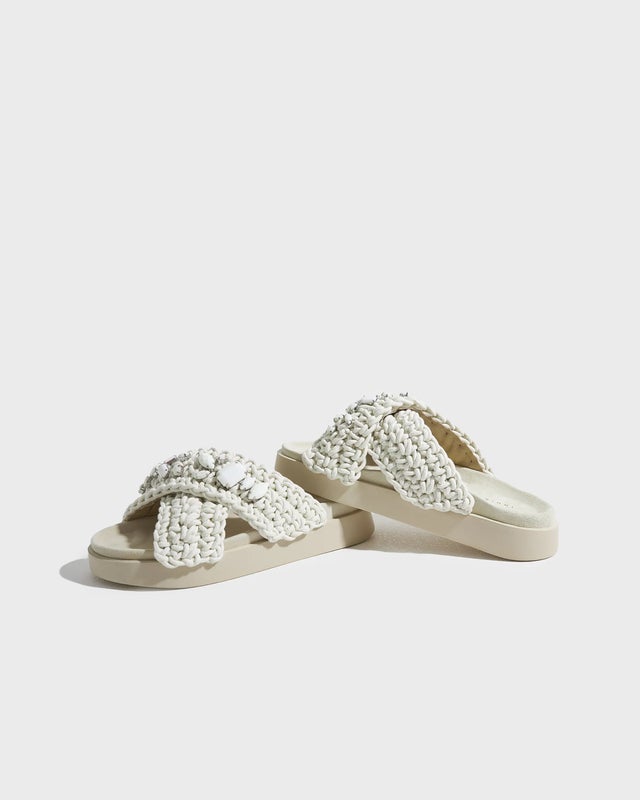 Inuikii Sandals Woven Stones Ivory EUR 39