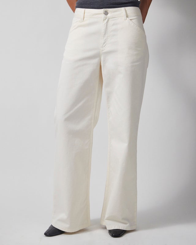 Wakakuu Icons Trousers Flared Cotton Offwhite L
