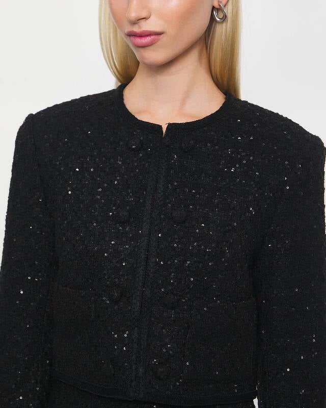 ROTATE Birger Christensen Jacket Boucle Crop Black 40