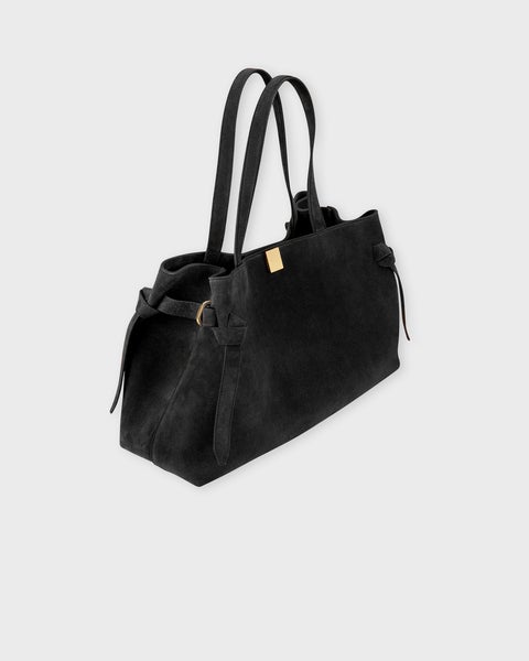 Bag Gyoza Tote Suede Black ONESIZE 2