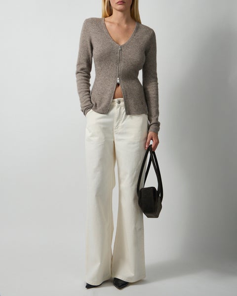Cardigan Sanelo Zip 15722 Grey Melange 2