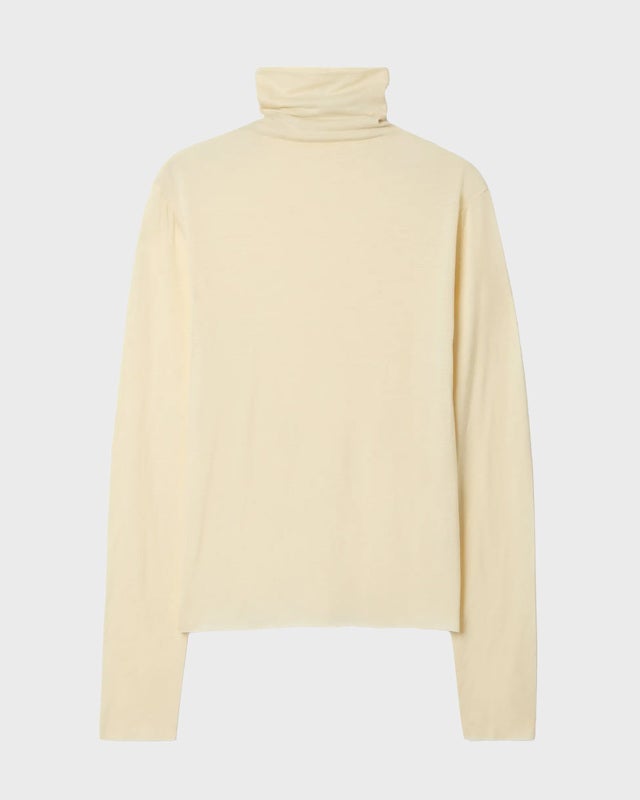 Dagmar Top Wool Jersey Rollneck Cream M